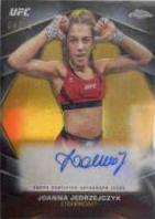 Joanna Jędrzejczyk 2024 Topps Chrome UFC Chrome Veteran Autographs #CVA-JJE Gold Refractor