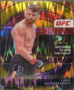 Cory Sandhagen 2022 Panini Select UFC Select Numbers #6 Gold Flash