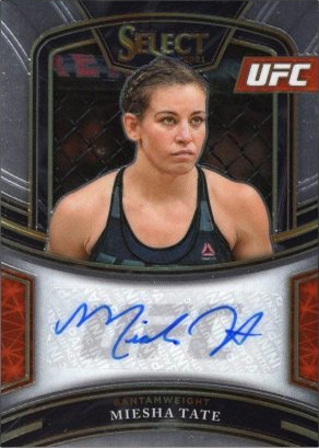 Miesha Tate 2021 Panini Select UFC Signatures #11 Black Disco Prizms