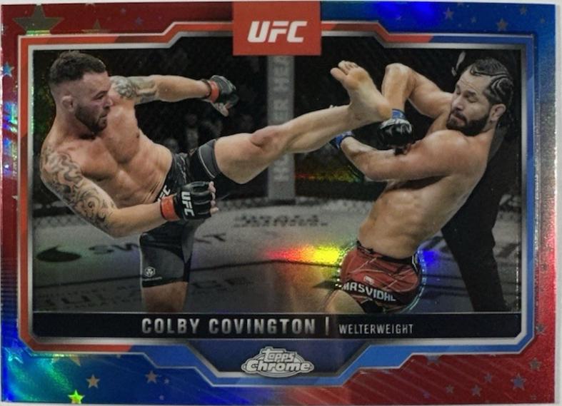 Colby Covington 2025 Topps Chrome UFC Base #154 Negative Refractor