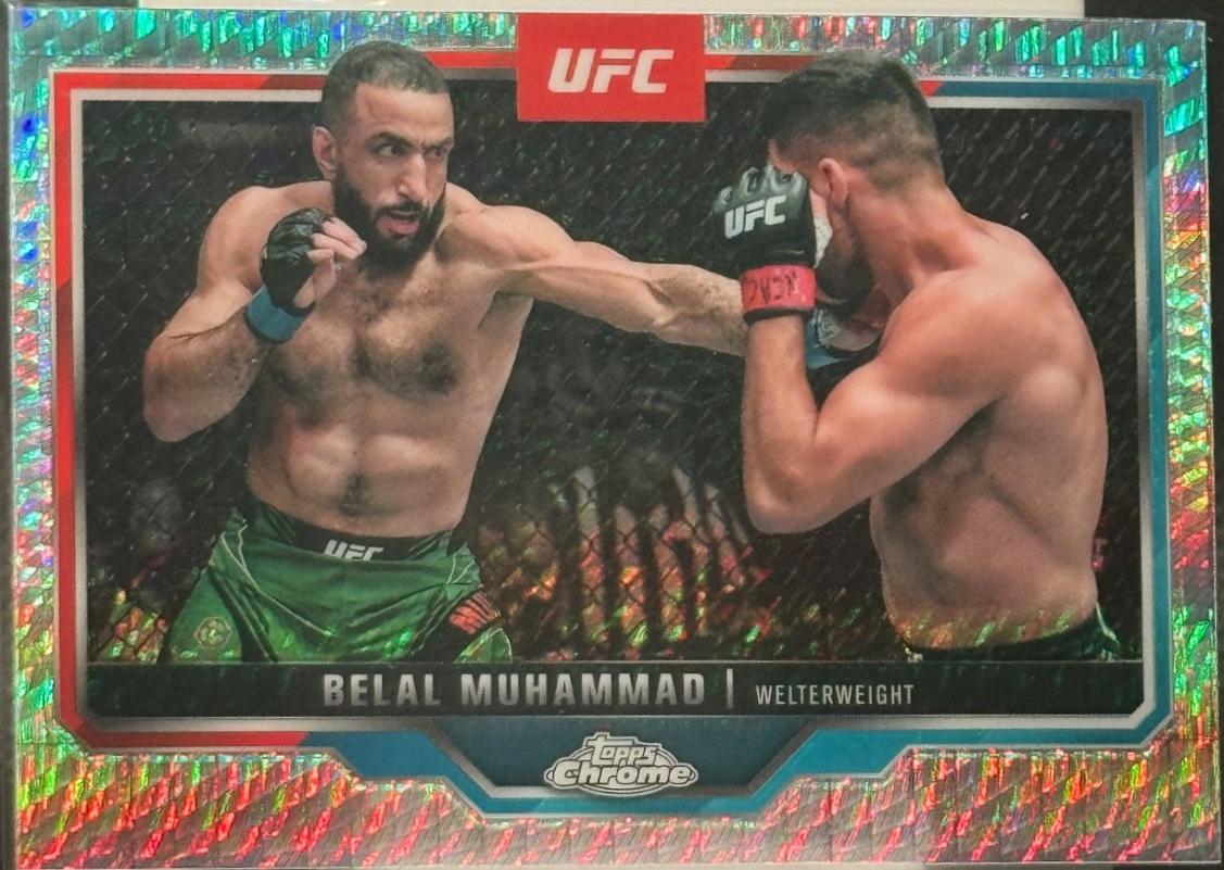 Belal Muhammad 2025 Topps Chrome UFC Base #126 Prism Refractor