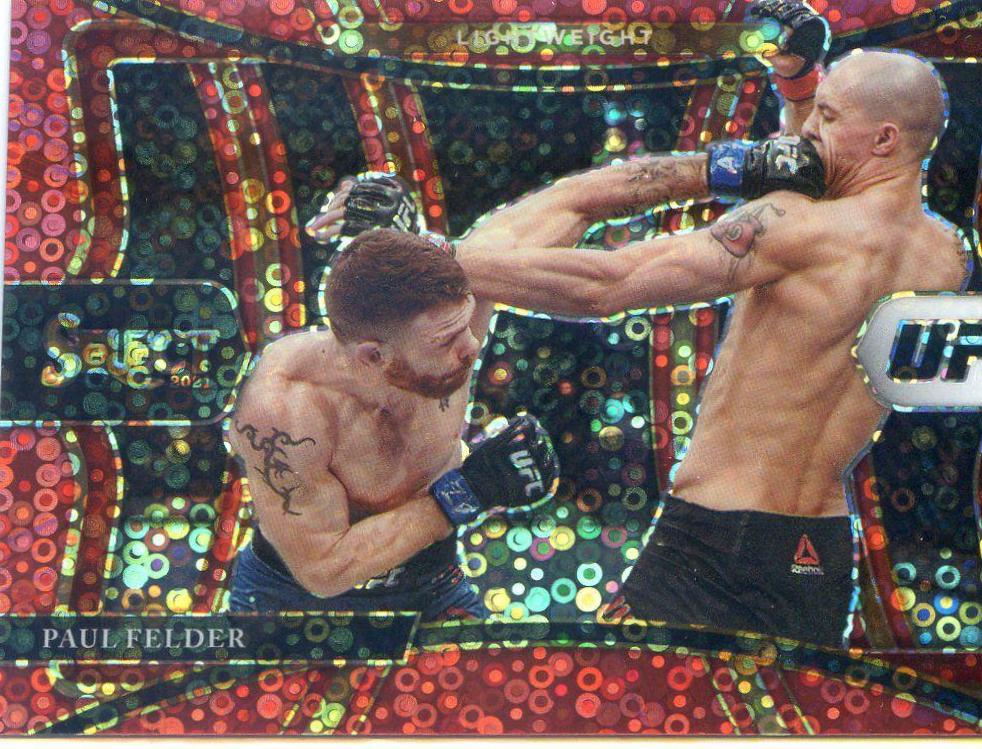 Paul Felder 2021 Panini Select UFC Premier Level #182 Red Disco