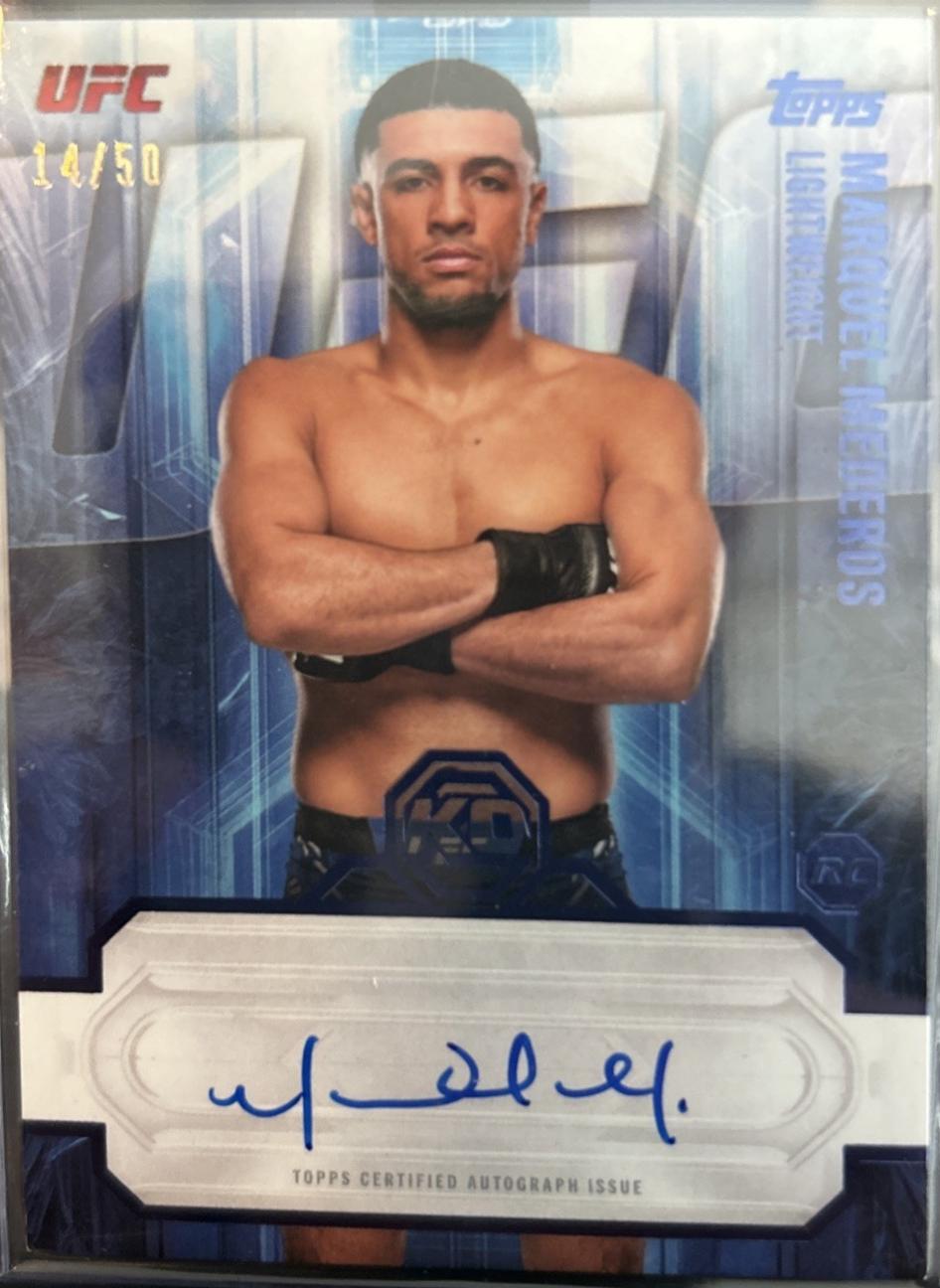 Marquel Mederos 2026 Topps Knockout UFC Knockout Autographs #KOA-MMS Blue