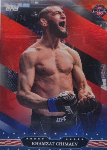 Khamzat Chimaev 2026 Topps UFC Freedom 250 Base #13 Green
