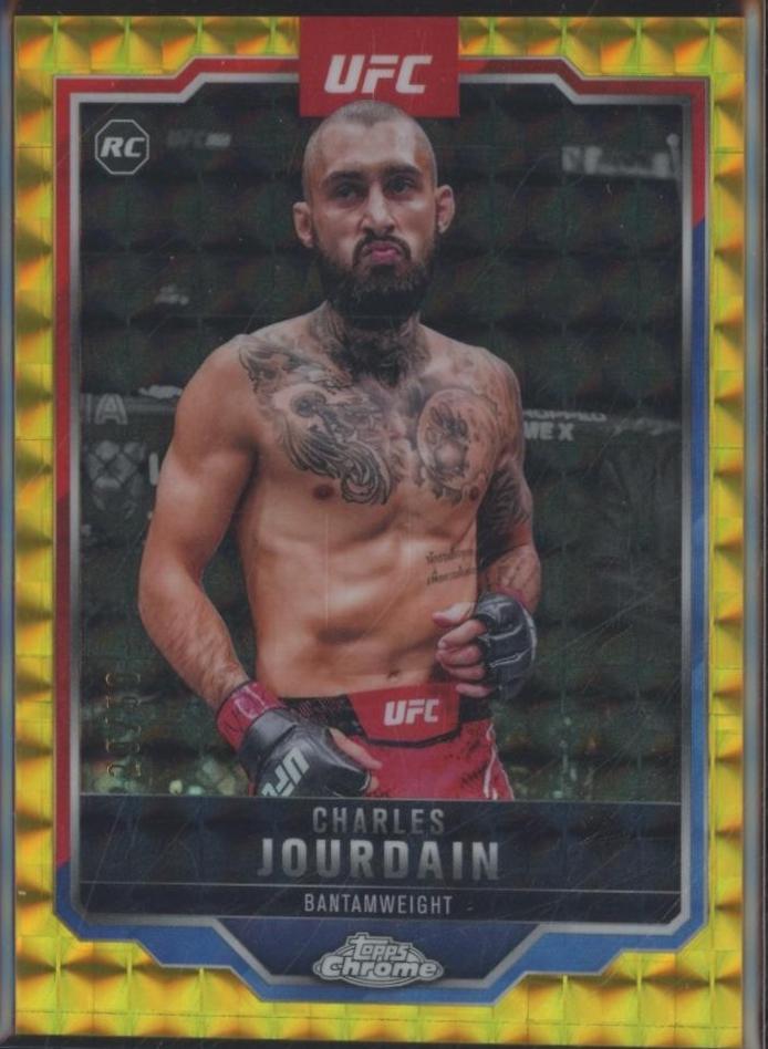 Charles Jourdain 2025 Topps Chrome UFC Base #67 Gold Geometric Refractor