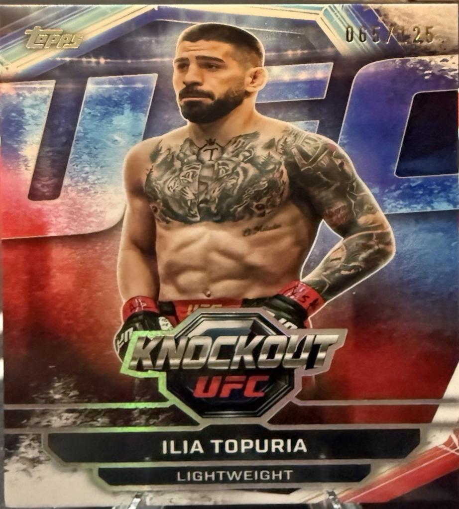 Ilia Topuria 2026 Topps Knockout UFC Base #25 Holo Silver