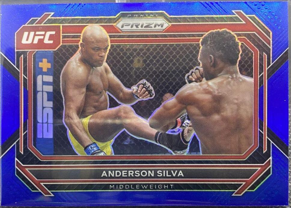 Anderson Silva 2023 Panini Prizm UFC Base #76 Blue