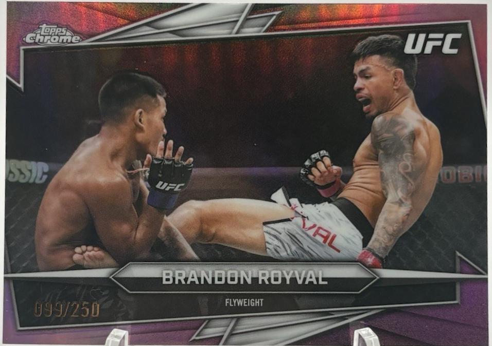 Brandon Royval 2026 Topps Chrome UFC Base #54 Pink Refractor