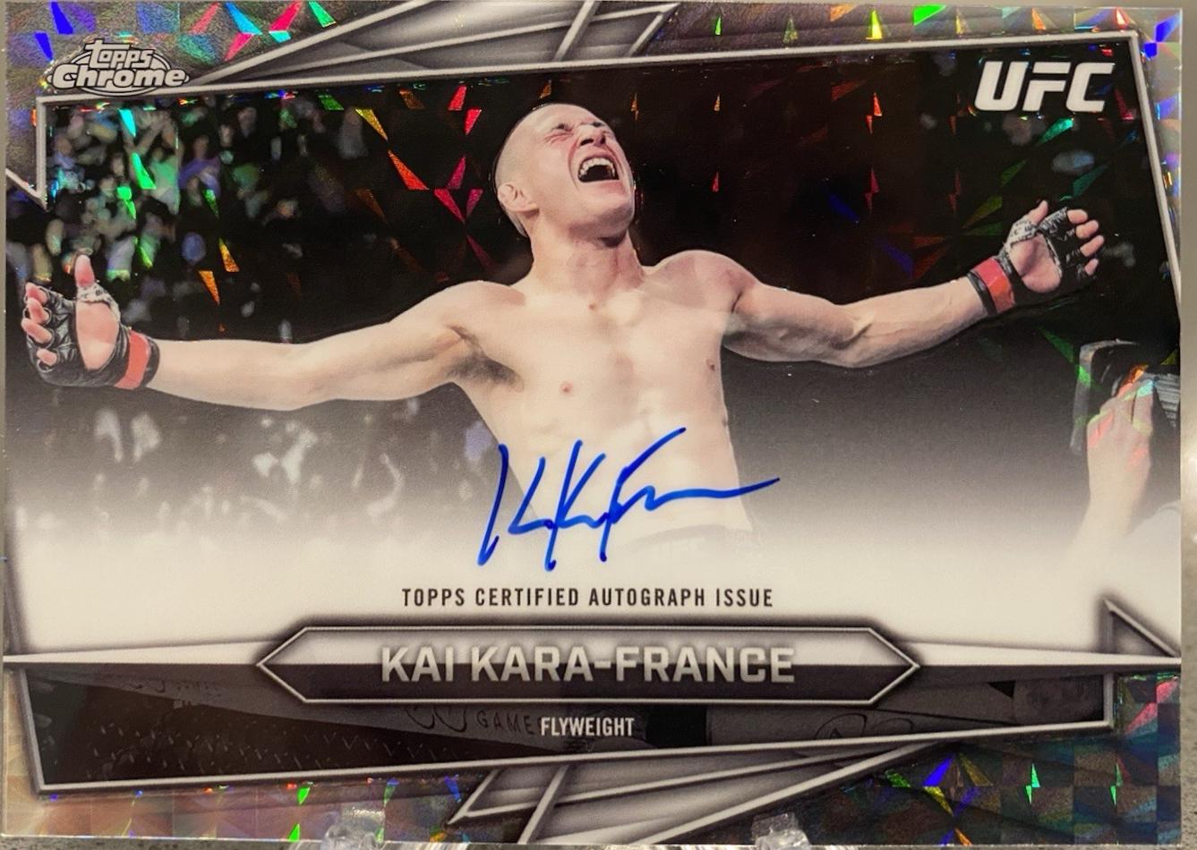 Kai Kara-France 2026 Topps Chrome UFC Base Autographs #BAV-KK Geometric Refractor