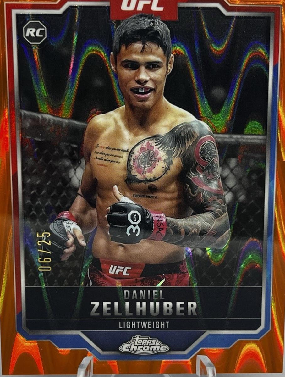 Daniel Zellhuber 2025 Topps Chrome UFC Base #189 Orange Refractor