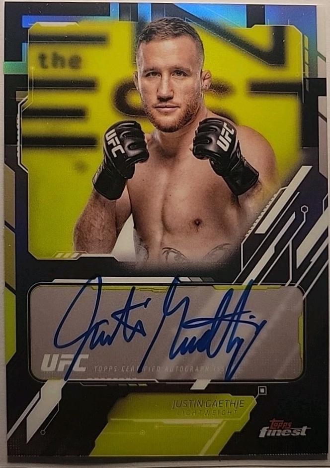 Justin Gaethje 2025 Topps Finest UFC The Finest #TFA-JG Refractor