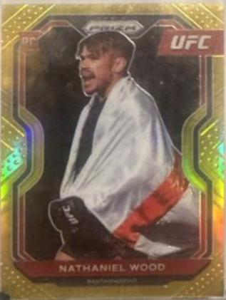 Nathaniel Wood 2021 Panini Prizm UFC Base #39 Gold