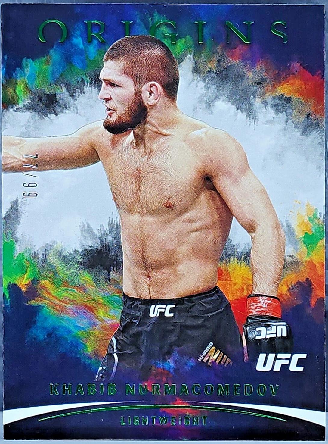 Khabib Nurmagomedov 2022 Panini Chronicles UFC Base Origins #137 Green