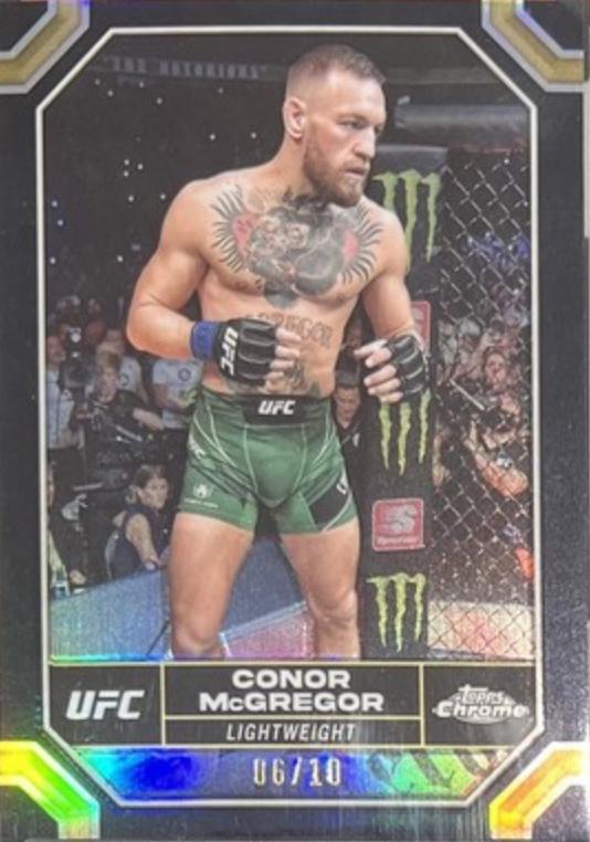 Conor McGregor 2024 Topps Chrome UFC Base #49 Black Refractor