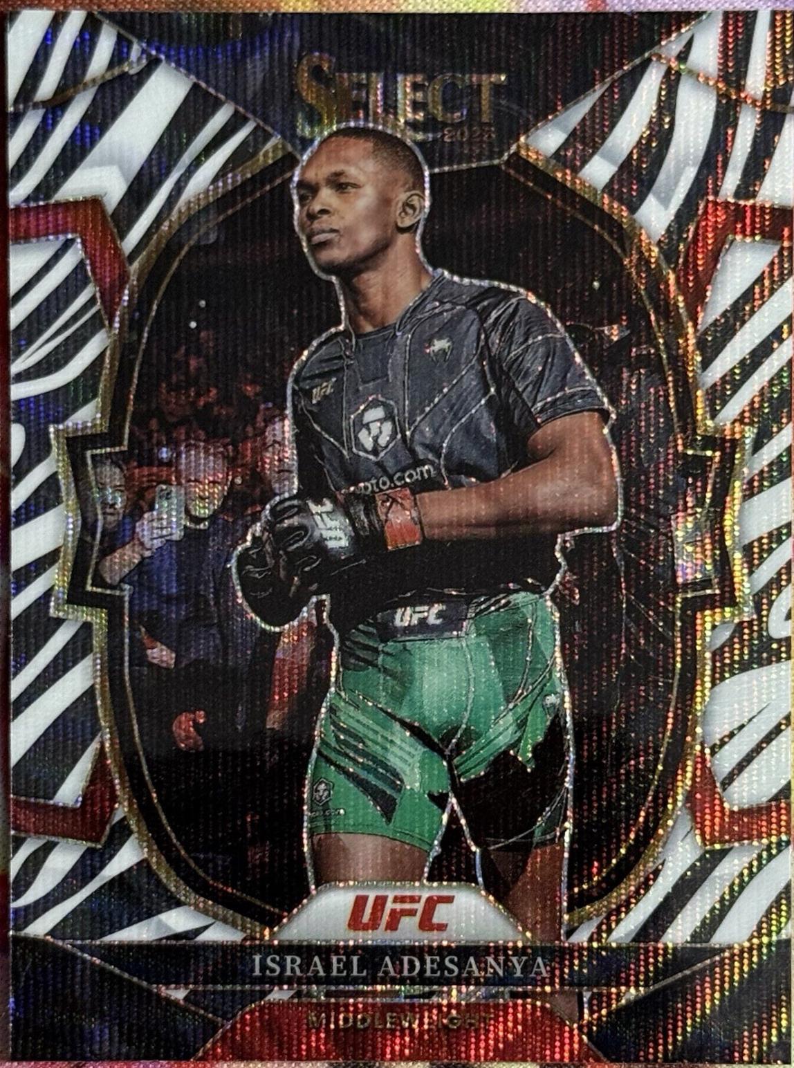 Israel Adesanya 2023 Panini Select UFC Concourse #6 Zebra