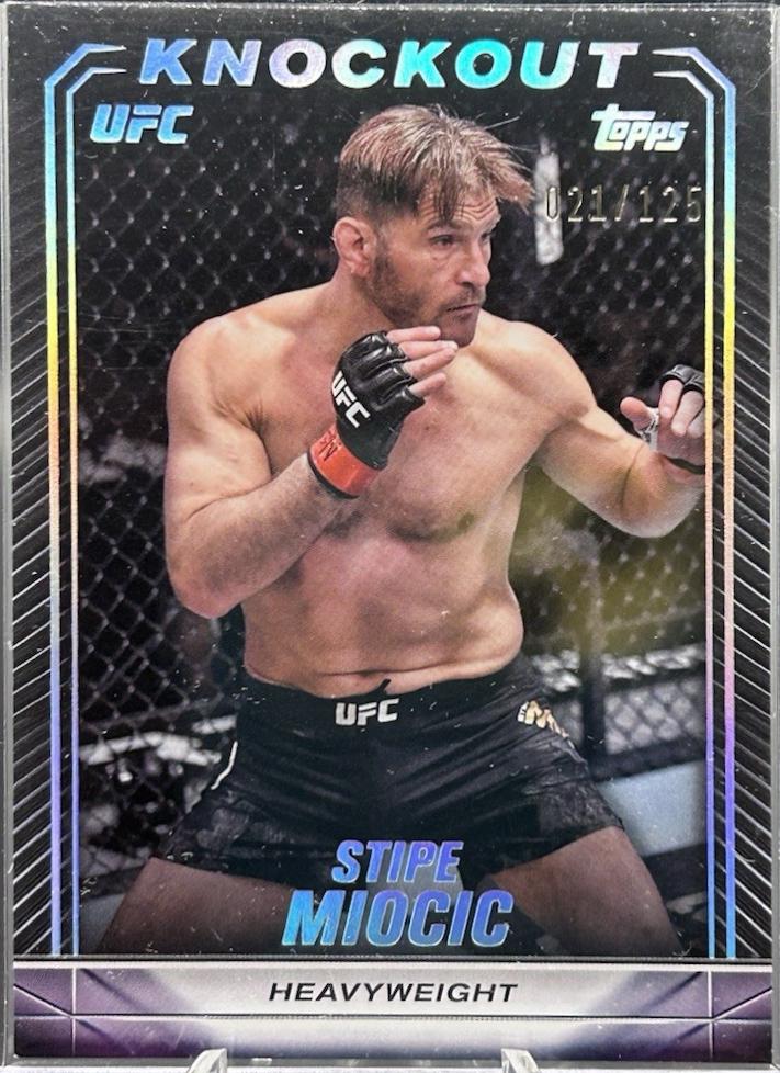 Stipe Miocic 2024 Topps Knockout UFC Base #81 Holo Silver