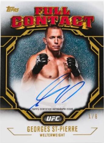Georges St-Pierre 2024 Topps Knockout UFC Full Contact Autographs #FCA-GSP Red