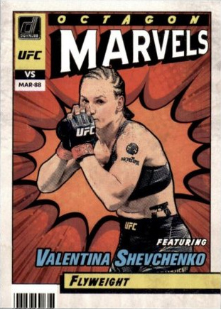 Valentina Shevchenko 2022 Panini Donruss UFC Octagon Marvels #17 Press Proof Black