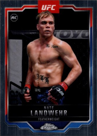 Nate Landwehr 2025 Topps Chrome UFC Base #85 Black RayWave