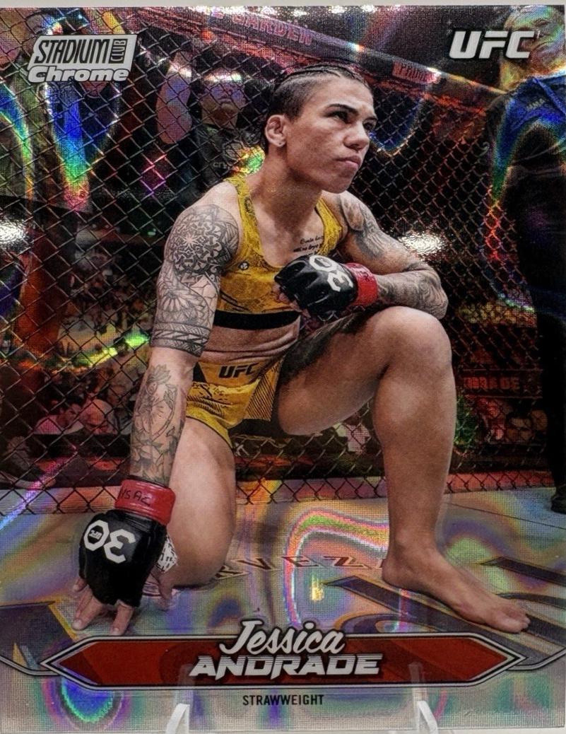 Jessica Andrade 2025 Topps Stadium Club UFC Base Chrome #C-185 Lava