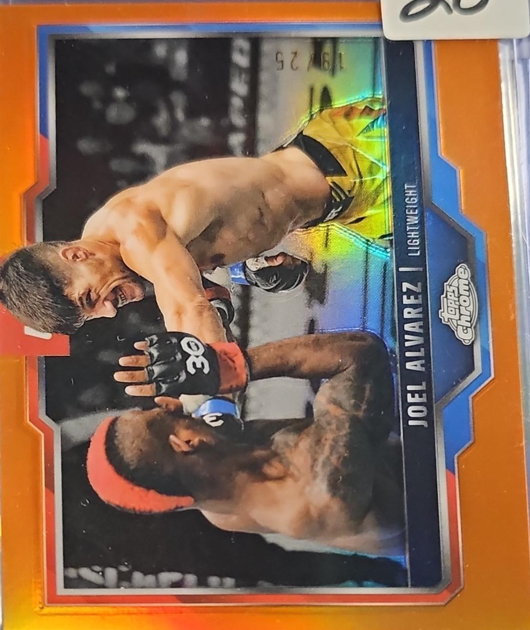 Joel Alvarez 2025 Topps Chrome UFC Base #65 Orange Refractor
