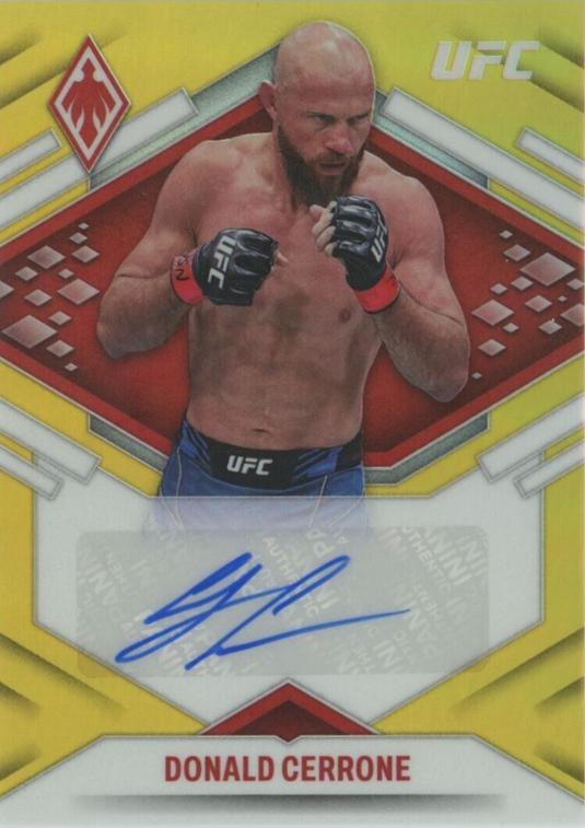 Donald Cerrone 2022 Panini Chronicles UFC Phoenix Autographs #26 Gold