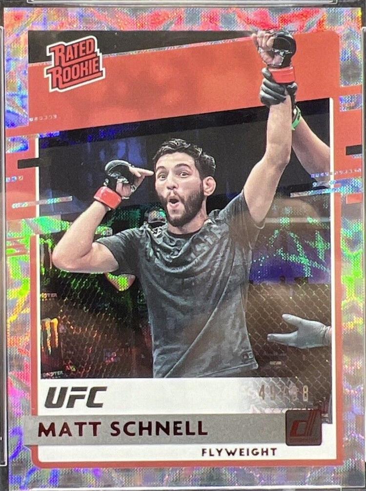 Matt Schnell 2021 Panini Chronicles UFC Base Donruss Rated Rookies #23 Asia Red