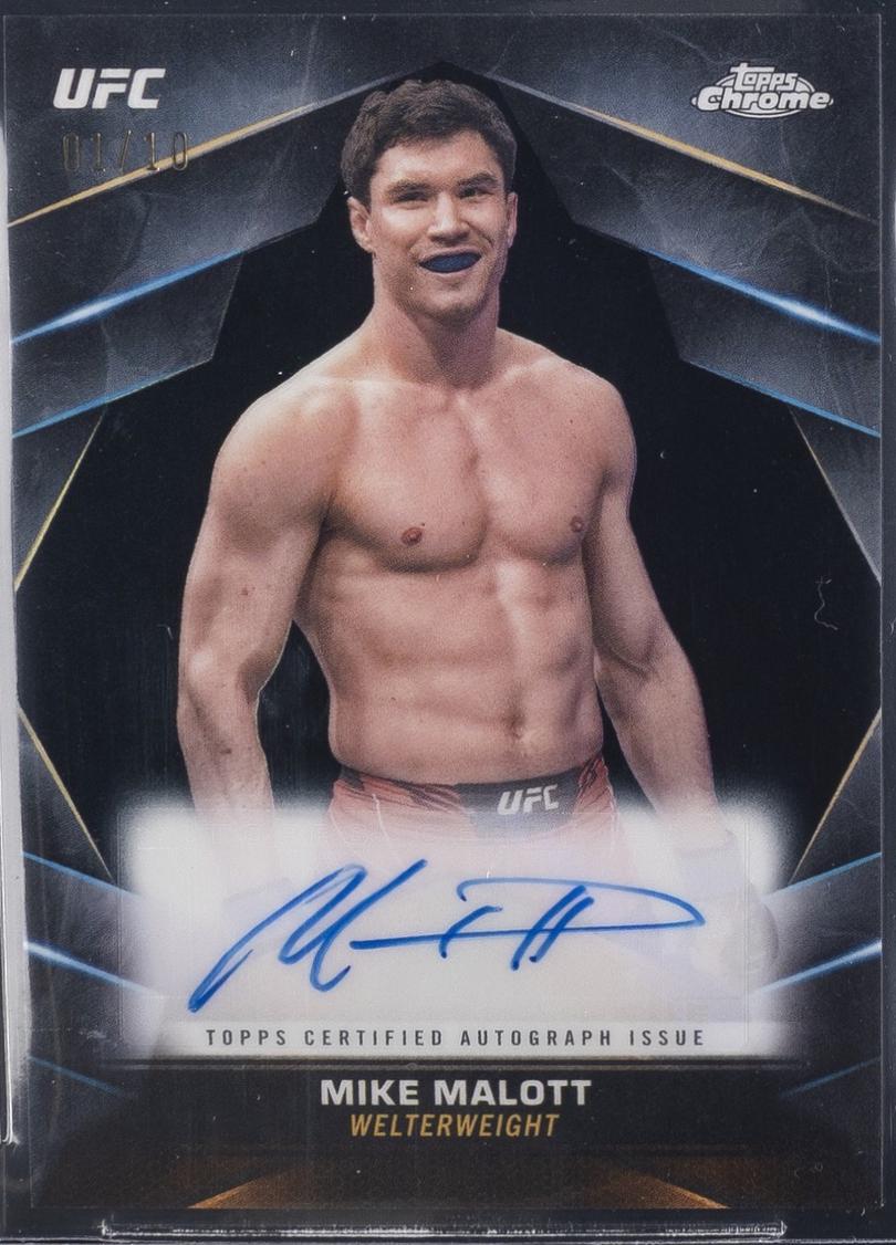 Mike Malott 2024 Topps Chrome UFC Chrome Veteran Autographs #CVA-MMA Black Refractor