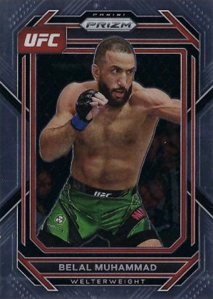 Belal Muhammad 2023 Panini Prizm UFC Base #113 Blue Shimmer