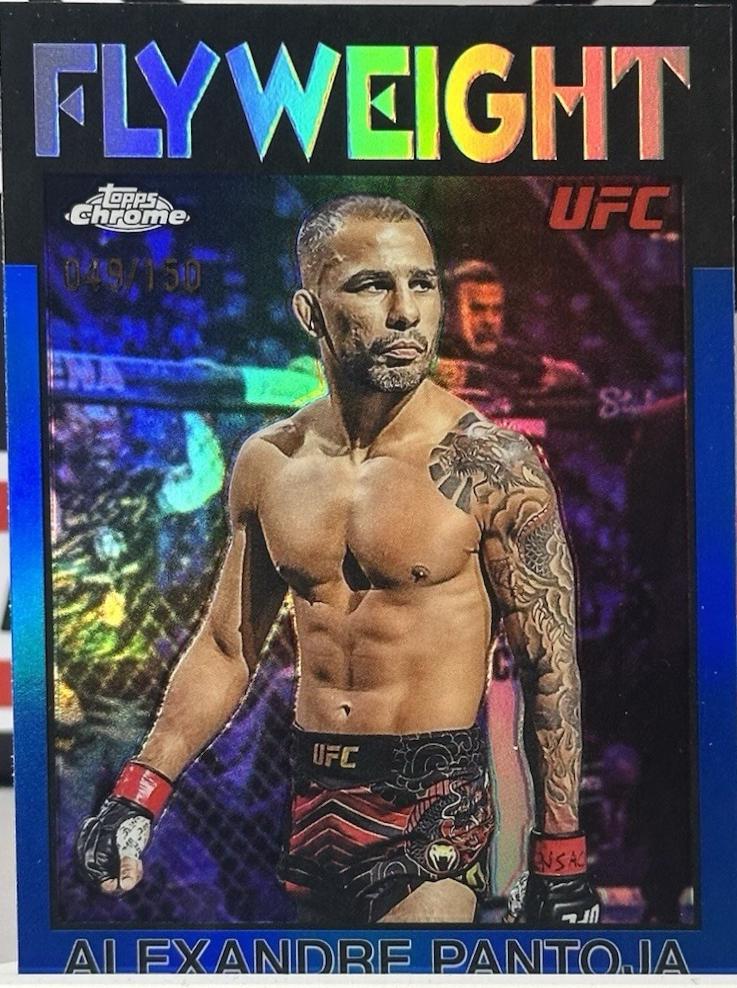 Alexandre Pantoja 2026 Topps Chrome UFC 1986 Topps #86-3 Blue Refractor