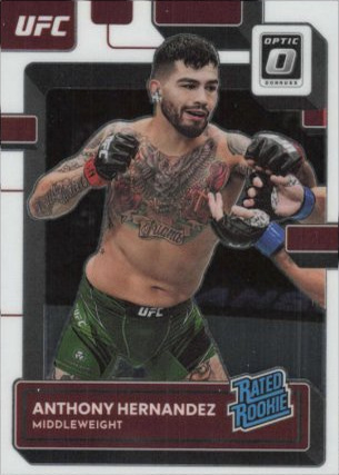 Anthony Hernandez 2023 Panini Donruss Optic UFC Base #110 Gold Vinyl
