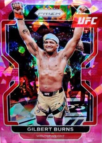 Gilbert Burns 2022 Panini Prizm UFC Base #183 Pink Ice
