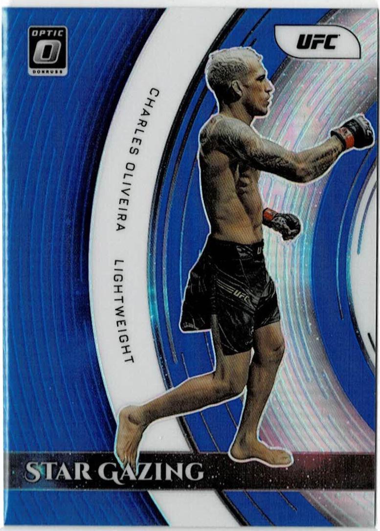 Charles Oliveira 2022 Panini Donruss Optic UFC Star Gazing #3 Blue