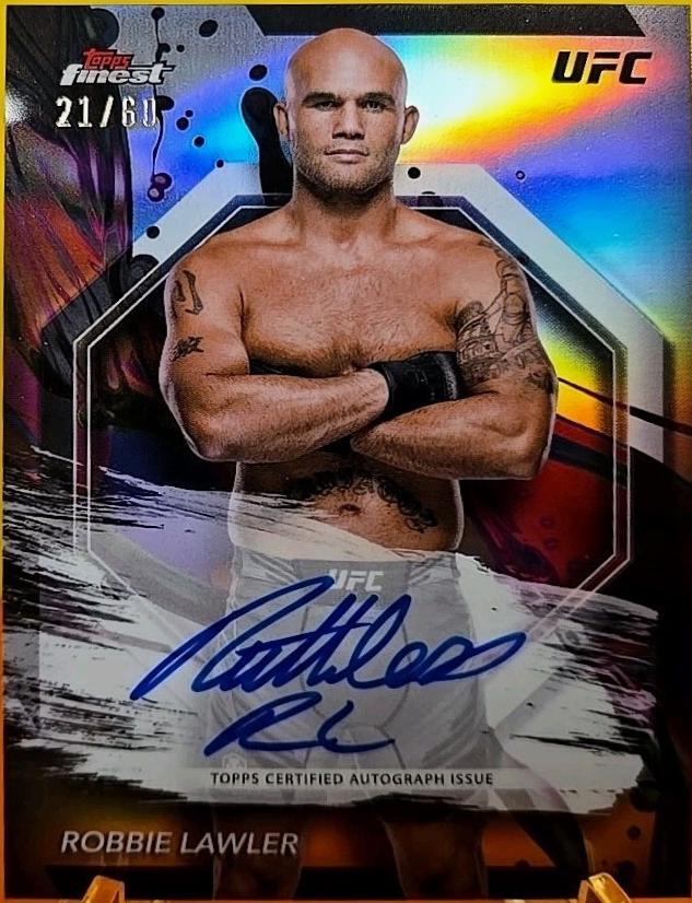 Robbie Lawler 2024 Topps Finest UFC Finest Autographs #FA-REL Refractor