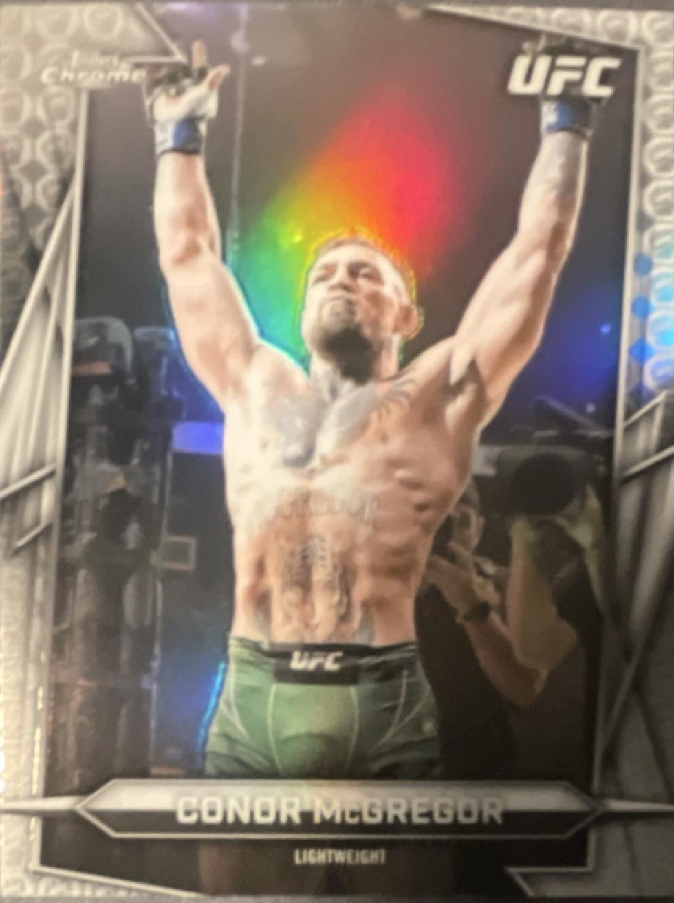 Conor McGregor 2026 Topps Chrome UFC Base #5 UFC Glove Refractor