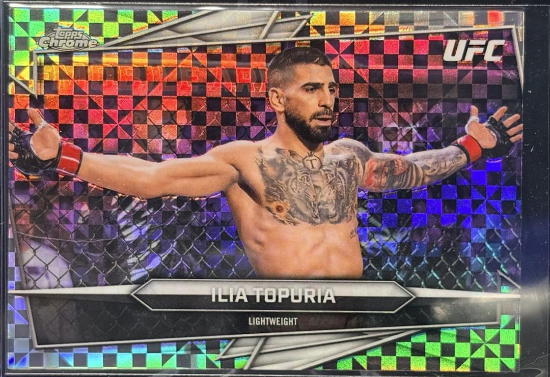 Ilia Topuria 2026 Topps Chrome UFC Base #1 Sonar Refractor