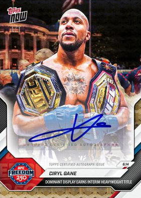 Ciryl Gane 2026 Topps UFC Freedom 250 Base #19 Purple