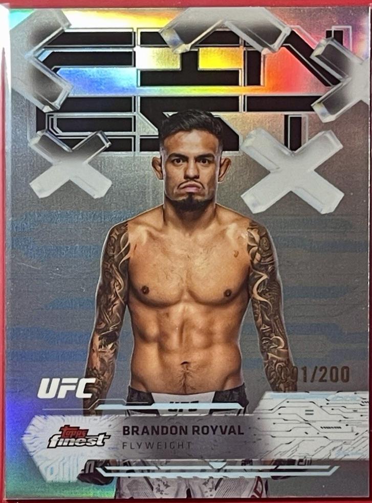 Brandon Royval 2025 Topps Finest UFC Base Common #46 Blue Refractor
