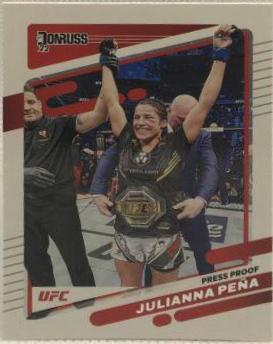 Julianna Peña 2022 Panini Donruss UFC Base #52 Press Proof Purple