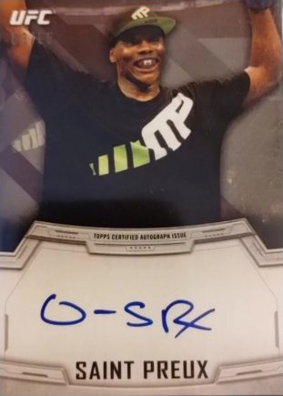 Ovince Saint Preux 2014 Topps UFC Knockout Autographs #KA-OS Mat Stock