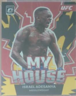 Israel Adesanya 2023 Panini Donruss Optic UFC My House #6 Gold