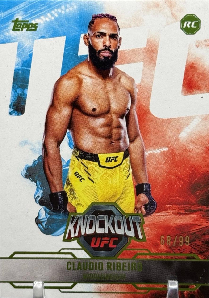 Claudio Ribeiro 2025 Topps Knockout UFC Base #75 Lime Green