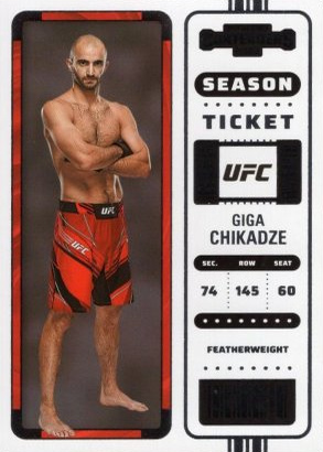 Giga Chikadze 2023 Panini Chronicles UFC Base Contenders Season Ticket #103 Purple