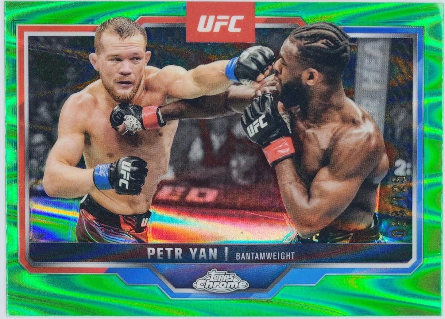 Petr Yan 2025 Topps Chrome UFC Base #116 Green Refractor