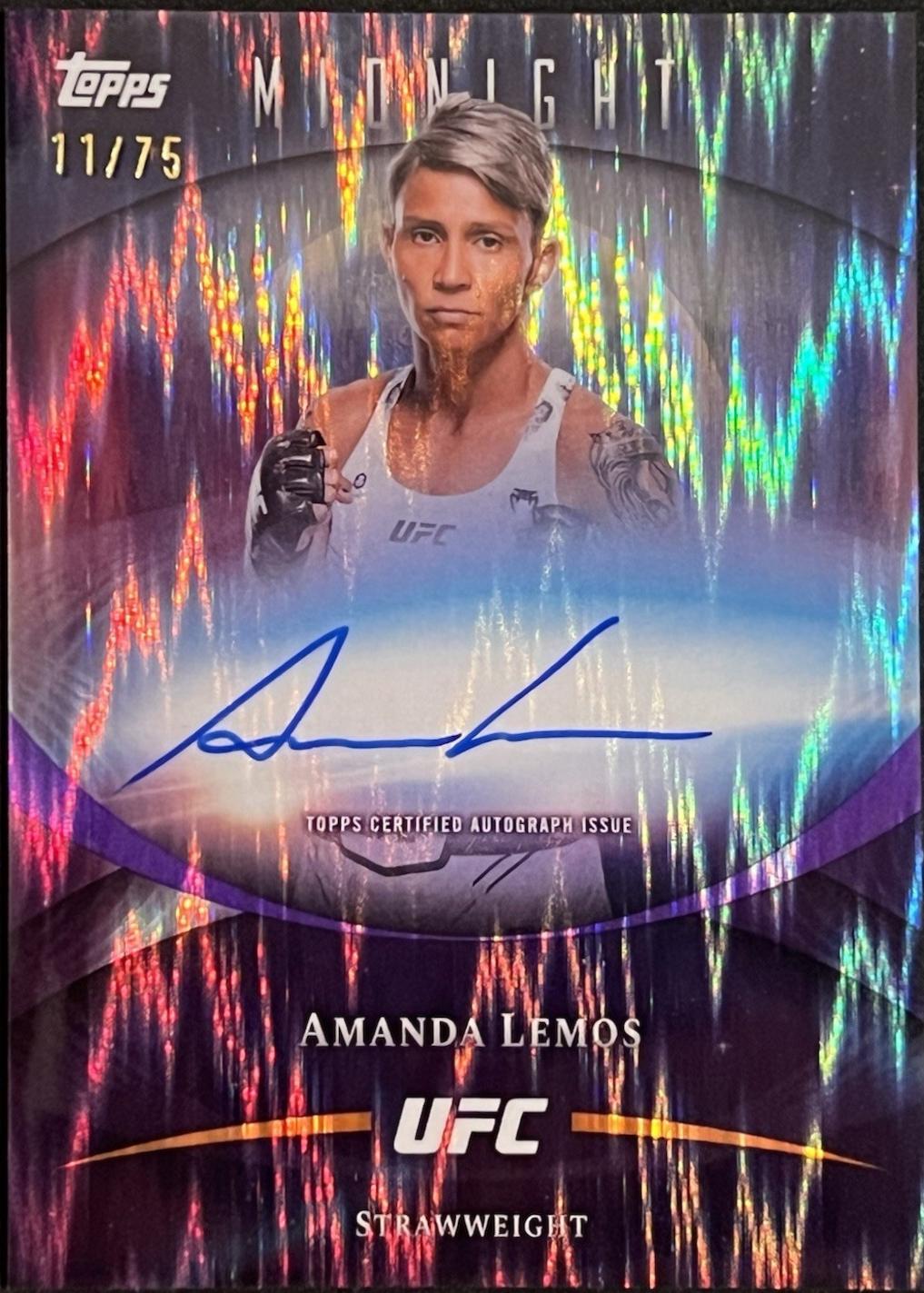 Amanda Lemos 2026 Topps Midnight UFC Base Autographs #BAV-AL Midnight