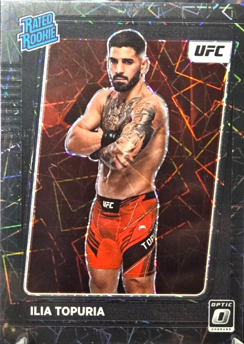 Ilia Topuria 2022 Panini Donruss Optic UFC Base #110 Black Velocity