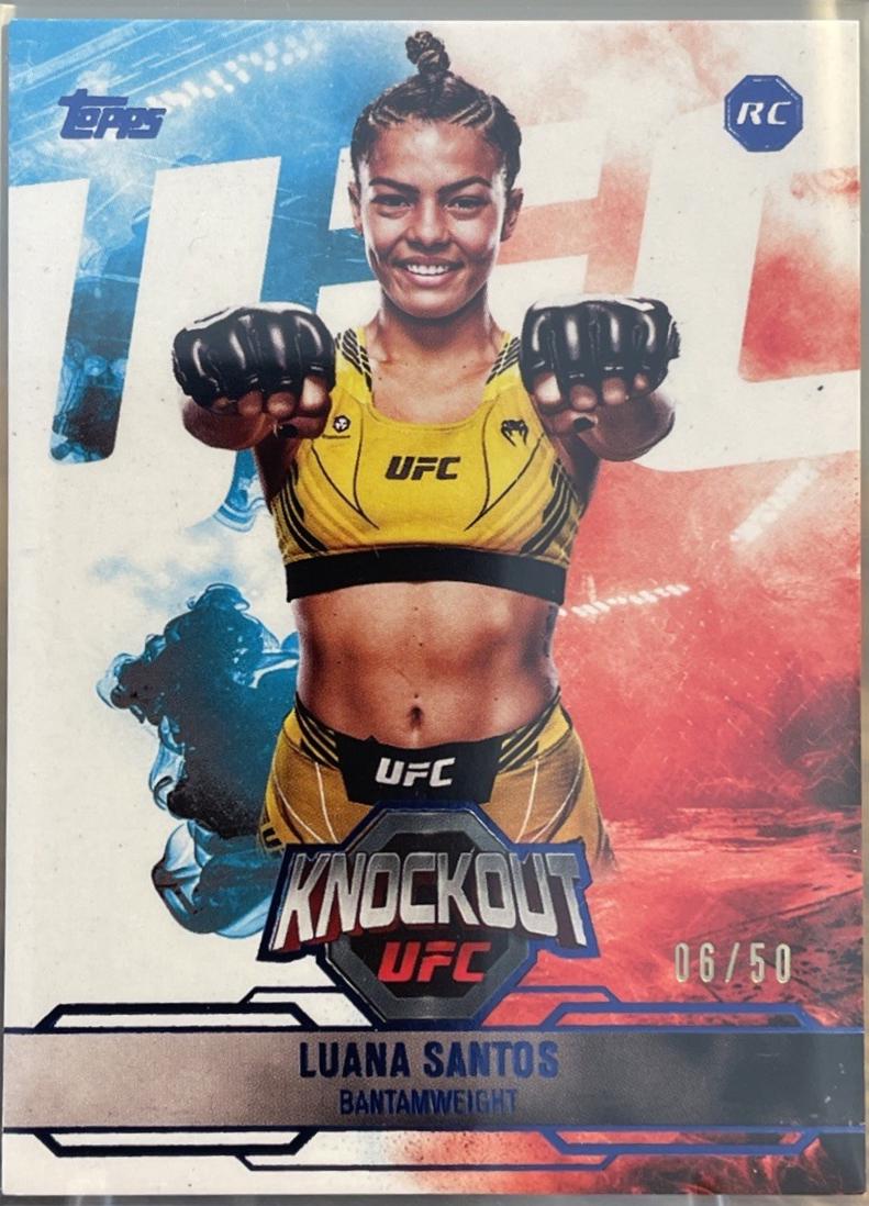 Luana Santos 2025 Topps Knockout UFC Base #35 Blue
