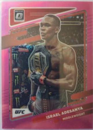 Israel Adesanya 2022 Panini Donruss Optic UFC Base #6 Pink
