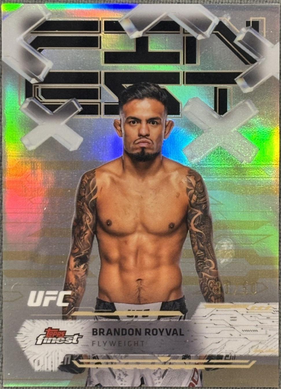 Brandon Royval 2025 Topps Finest UFC Base Common #46 Gold Refractor