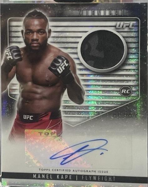 Manel Kape 2024 Topps Midnight UFC Relic Autographs #RCA-MKA Black Light
